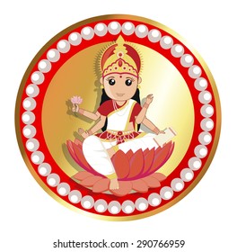 Badge of Indian Goddess - Maa Saraswati svg