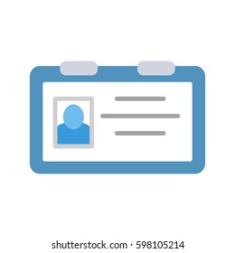 badge with information about a person
