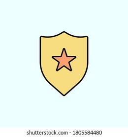 badge, insignia color vector icon, vector illustration