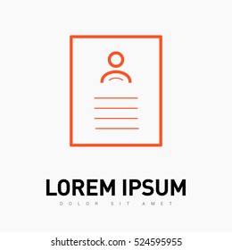 badge isolated minimal icon. document graph line vector icon for websites and mobile minimalistic flat design. 