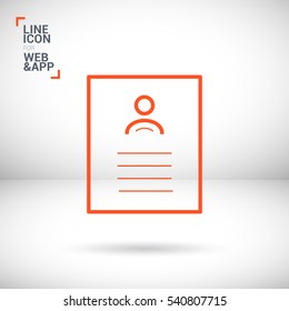 badge isolated minimal icon. document graph line vector icon for websites and mobile minimalistic flat design. 