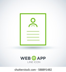badge isolated minimal icon. document graph line vector icon for websites and mobile minimalistic flat design. 