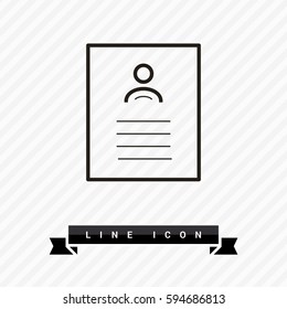 badge isolated minimal icon. document graph line vector icon for websites and mobile minimalistic flat design. 