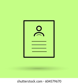 badge isolated minimal icon. document graph line vector icon for websites and mobile minimalistic flat design. 
