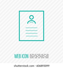 badge isolated minimal icon. document graph line vector icon for websites and mobile minimalistic flat design. 