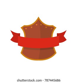 Badge king icon. Flat illustration of badge king vector icon isolated on white background