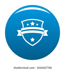 Badge knight icon vector blue circle isolated on white background 