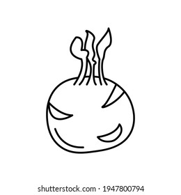 Badge kohlrabi. Imagen vectorial, eps