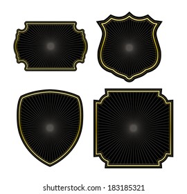 badge label with gold edge