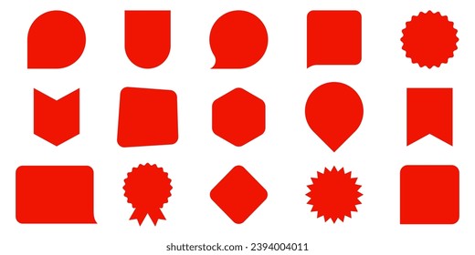 Badge label icon set different colours