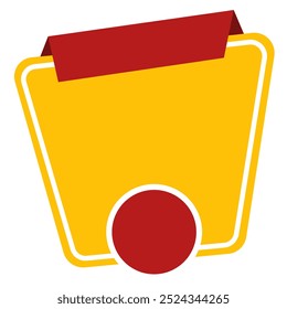 Etiqueta engomada del marco del texto de la cinta de la insignia
