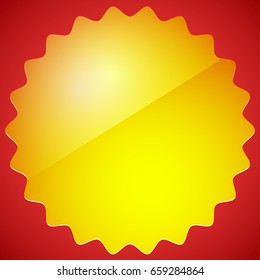 Badge, label shape / background. Promotional icon. Easy to change colors