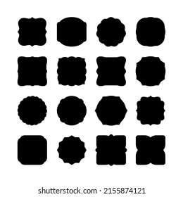 Colección de diseño vectorial de formas de etiqueta de insignia