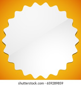 Badge, label, starburst shape