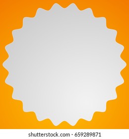 Badge, label, starburst shape