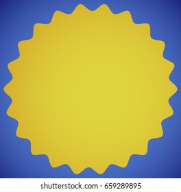 Badge, label, starburst shape