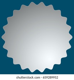 Badge, label, starburst shape