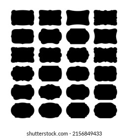 Colección de diseño vectorial de etiqueta de placa
