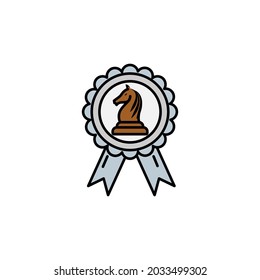 badge line colored icon. Signs and symbols can be used for web, logo, mobile app, UI, UX
