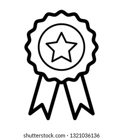 Badge line icon design  