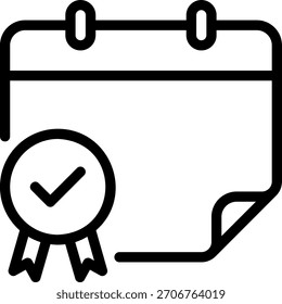 Vector de ilustración de icono de línea de insignia