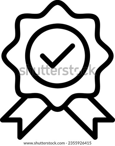 badge line icon illustration vector