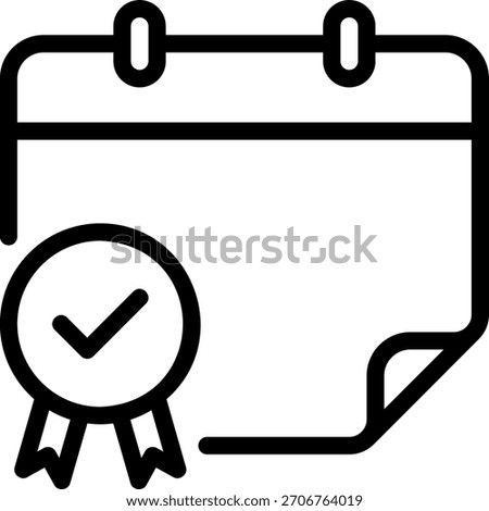 badge line icon illustration vector