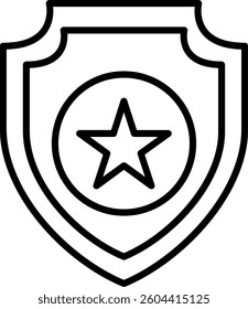 Badge Line Vector Icon Design