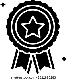 Design de ícone de vetor de linha de crachá