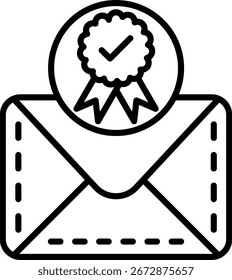 Diseño de icono de Vector de línea de insignia