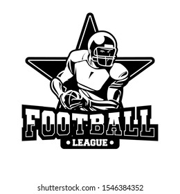 badge logo american football black and white
