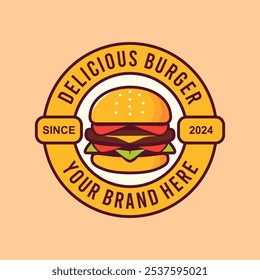 Badge Logo Burger, Good for Fast Food Brand