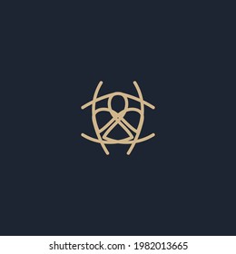 badge logo design in line concept
