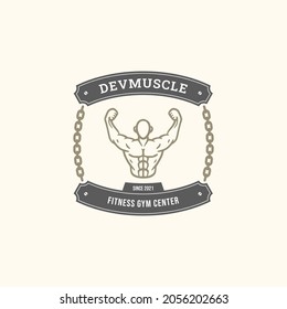 Badge Logo of Gymnastic Premium Vector