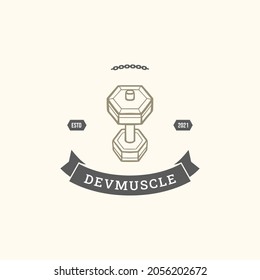 Badge Logo of Gymnastic Premium Vector