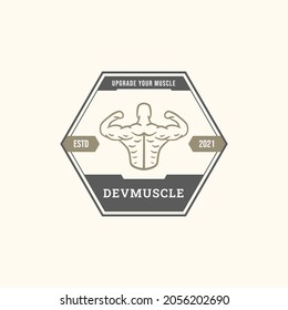 Badge Logo of Gymnastic Premium Vector