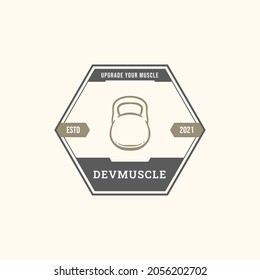 Badge Logo of Gymnastic Premium Vector