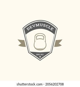 Badge Logo of Gymnastic Premium Vector