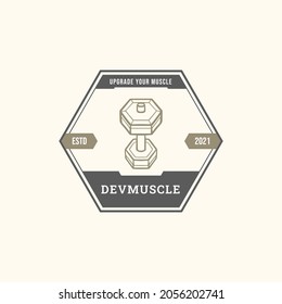 Badge Logo of Gymnastic Premium Vector
