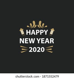 Badge Logo Happy New Year Design