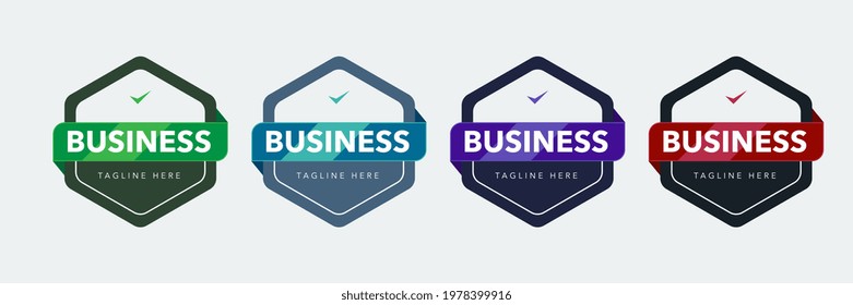 Badge logo icon vector. Company training badge certificates to determine based on criteria.