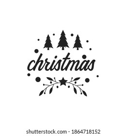 Badge Logo Merry Christmas Design