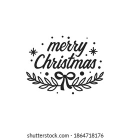 Badge Logo Merry Christmas Design