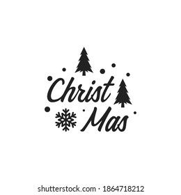 Badge Logo Merry Christmas Design