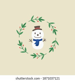 Badge Logo Merry Christmas Design