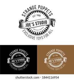 Badge Logo - Monogram Logo - Vintage Logo - Company Logo - Abstract Design  Minimalist  Flat Design