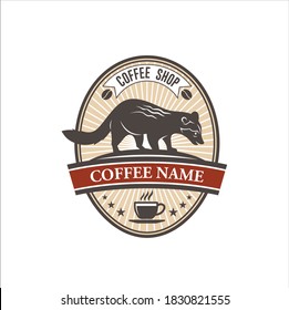 Badge logo template for coffee shop.