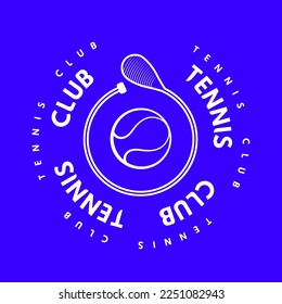 Badge logo for tennis club