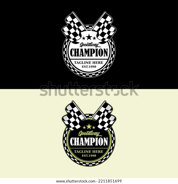 Badge Logo Trophy Race Design Vector Stock Vector (Royalty Free ...