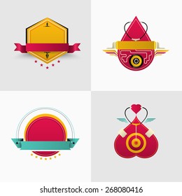 Badge and logo vector design. for corporate, brand, flyer, website. stock vector illustration.